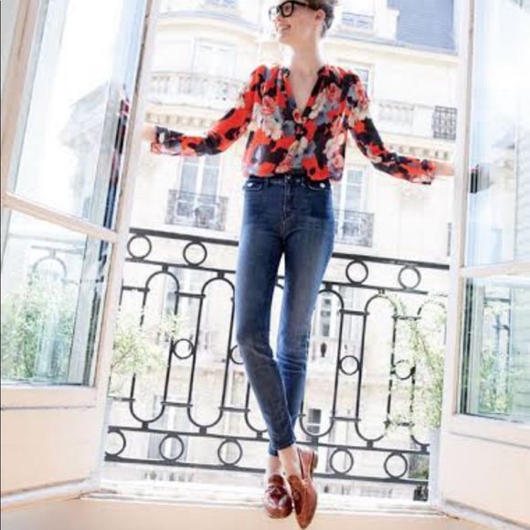 J.Crew Silk Floral Blouse - Picture 3 of 6